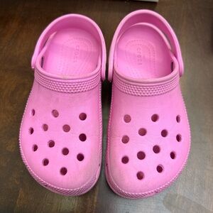 Pink crocs